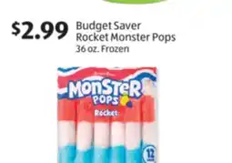 Aldi Budget Saver Rocket Monster Pops offer