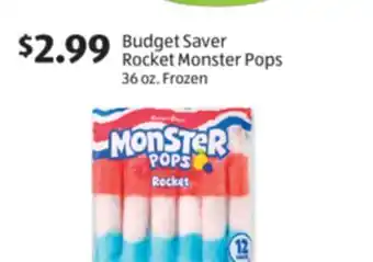 Aldi Budget Saver Rocket Monster Pops offer