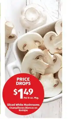 Aldi Sliced White Mushrooms offer