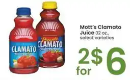 Albertsons Mott's clamato juice offer