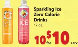 Vallarta Supermarkets Sparkling Ice Zero Calorie Drinks offer