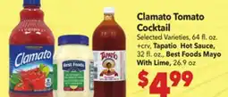 Vallarta Supermarkets Clamato Tomato Cocktail offer