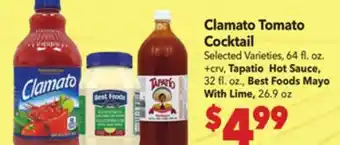 Vallarta Supermarkets Clamato Tomato Cocktail offer