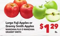 Vallarta Supermarkets Large Fuji Apples or Granny Smith Apples / MANZANA FUJI O MANZANA GRANNY SMITH offer