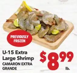 Vallarta Supermarkets U-15 Extra Large Shrimp / CAMARON EXTRA GRANDE offer