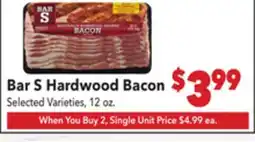 Vallarta Supermarkets Bar S Hardwood Bacon offer