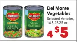 Vallarta Supermarkets Del Monte Vegetables offer