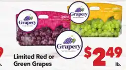 Vallarta Supermarkets Limited Red or Green Grapes offer