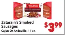 Vallarta Supermarkets Zatarain's Smoked Sausages offer