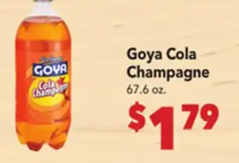 Vallarta Supermarkets Goya Cola Champagne offer