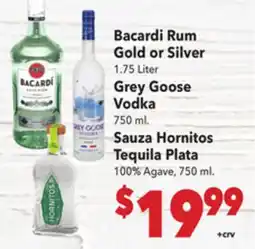 Vallarta Supermarkets Bacardi Rum Gold or Silver offer