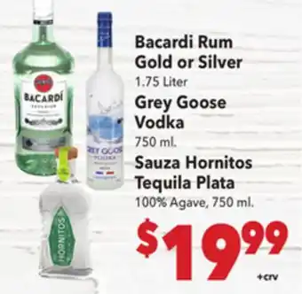 Vallarta Supermarkets Bacardi Rum Gold or Silver offer