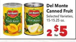 Vallarta Supermarkets Del Monte Canned Fruit offer