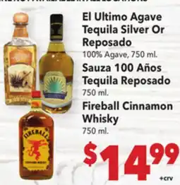Vallarta Supermarkets El Ultimo Agave Tequila Silver Or Reposado offer