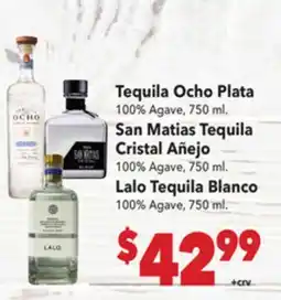 Vallarta Supermarkets Tequila Ocho Plata offer