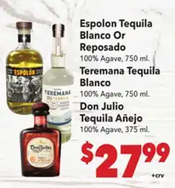 Vallarta Supermarkets Espolon Tequila Blanco Or Reposado offer