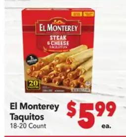 Vallarta Supermarkets El Monterey Taquitos offer