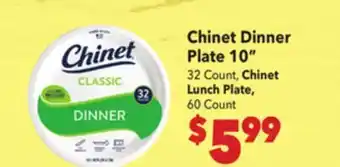 Vallarta Supermarkets Chinet Dinner Plate offer
