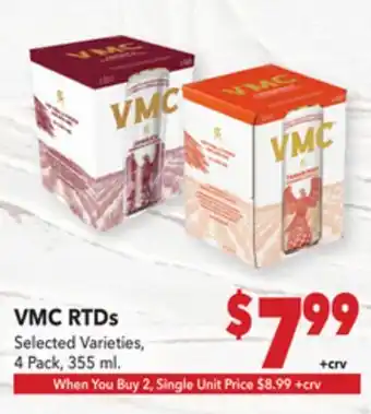 Vallarta Supermarkets VMC RTDs offer