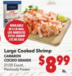 Vallarta Supermarkets Large Cooked Shrimp / CAMARON COCIDO GRANDE offer