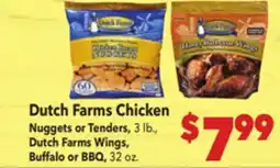 Vallarta Supermarkets Dutch Farms Chicken Nuggets or Tenders offer