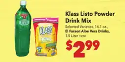 Vallarta Supermarkets Klass Listo Powder Drink Mix offer