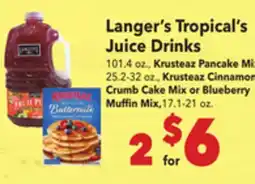 Vallarta Supermarkets Langer's Tropical's Juice Drinks offer