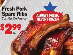 Vallarta Supermarkets Fresh Pork Spare Ribs / Costillas De Puerco offer