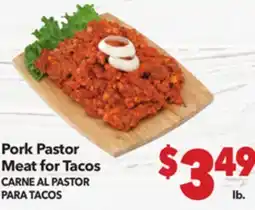Vallarta Supermarkets Pork Pastor Meat for Tacos / CARNE AL PASTOR PARA TACOS offer