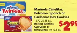 Vallarta Supermarkets Marinela Canelitas, Polvoron, Sponch or Caribeñas Box Cookies offer