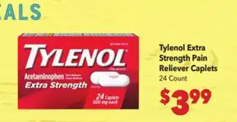 Vallarta Supermarkets Tylenol Extra Strength Pain Reliever Caplets offer