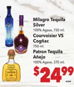Vallarta Supermarkets Milagro Tequila Silver offer