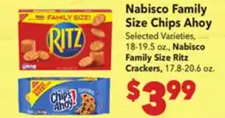 Vallarta Supermarkets Nabisco Family Size Chips Ahoy offer