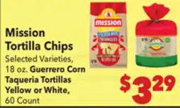 Vallarta Supermarkets Mission Tortilla Chips offer