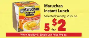 Vallarta Supermarkets Maruchan Instant Lunch offer