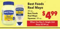 Vallarta Supermarkets Best Foods Real Mayo offer