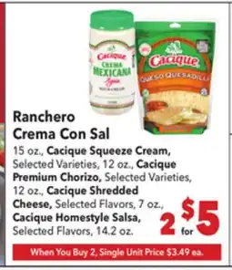 Vallarta Supermarkets Ranchero Crema Con Sal offer