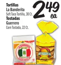 El Super La Banderita Soft Taco Tortilla, 30 Ct., Guerrero Corn Tostada, 22 Ct offer