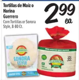 El Super Guerrero Corn Tortillas or Sonora Style offer