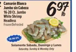 El Super Jumbo White Shrimp Headless offer