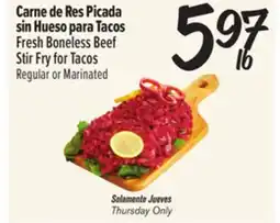 El Super Fresh Boneless Beef Stir Fry for Tacos offer