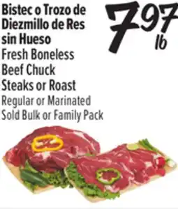 El Super Fresh Boneless Beef Chuck Steaks or Roast offer