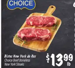 El Super Choice Boneless New York Steaks offer