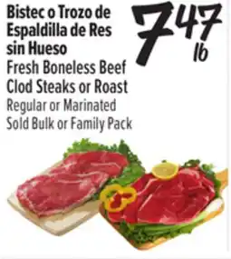 El Super Fresh Boneless Beef Clod Steaks or Roast offer
