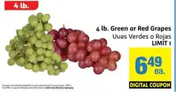 Foodmaxx 4 lb. Green or Red Grapes offer