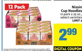 Foodmaxx Nissin Cup Noodles offer