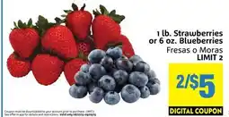 Foodmaxx 1 lb. Strawberries or 6 oz. Blueberries offer