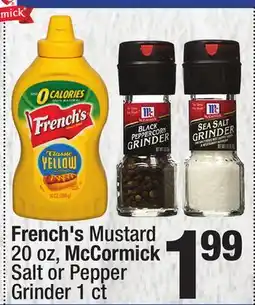 Super King Markets French's Mustard 20 oz, McCormick Salt or Pepper Grinder 1 ct offer