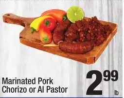 Super King Markets Marinated Pork Chorizo or Al Pastor offer