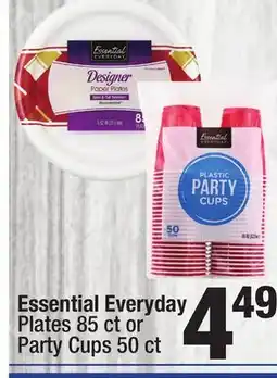 Super King Markets Essential Everyday Plates 85 ct or Party Cups 50 ct offer